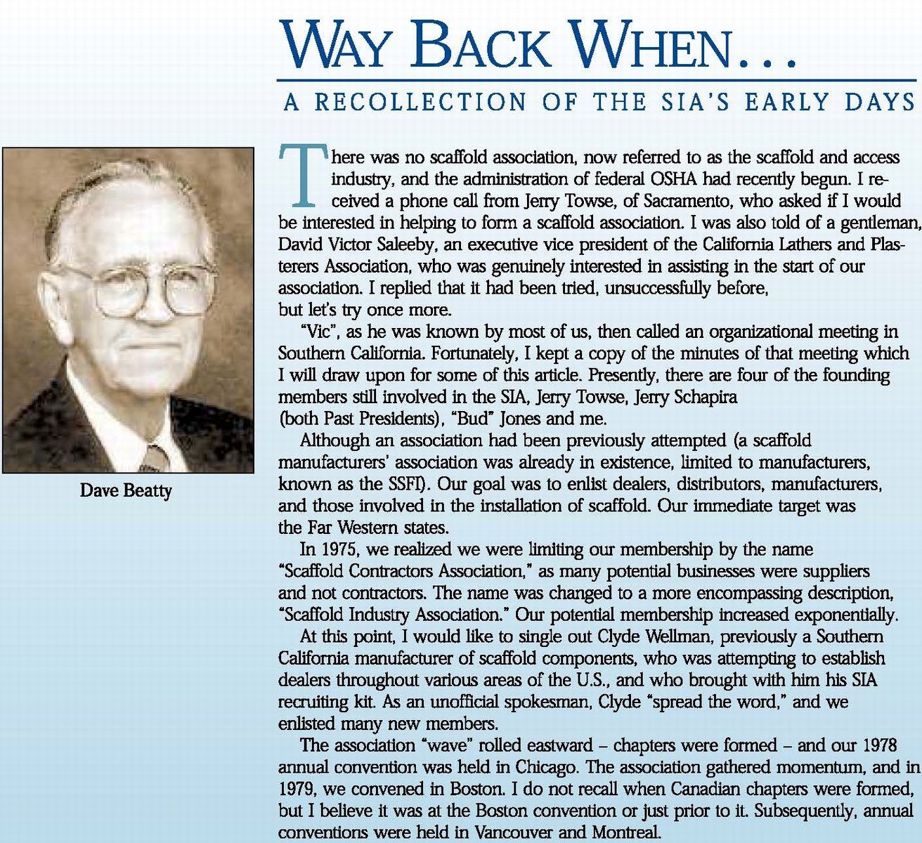 Newsletter photo history